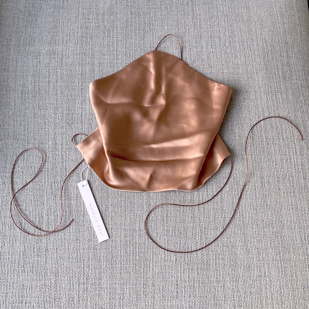 Natalie Rolt Virgo Crop Peony Halter Top